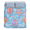 Cloud Hot Air Balloon Pattern Print Duvet Cover Bedding Set-grizzshop