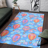 Cloud Hot Air Balloon Pattern Print Floor Mat-grizzshop