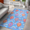 Cloud Hot Air Balloon Pattern Print Floor Mat-grizzshop