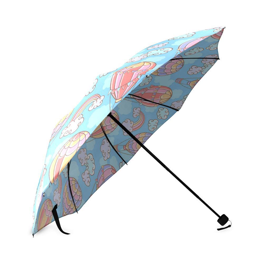 Cloud Hot Air Balloon Pattern Print Foldable Umbrella-grizzshop