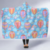 Cloud Hot Air Balloon Pattern Print Hooded Blanket-grizzshop