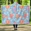 Cloud Hot Air Balloon Pattern Print Hooded Blanket-grizzshop