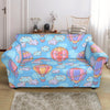 Cloud Hot Air Balloon Pattern Print Loveseat Cover-grizzshop