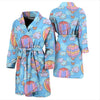 Cloud Hot Air Balloon Pattern Print Men Long Robe-grizzshop