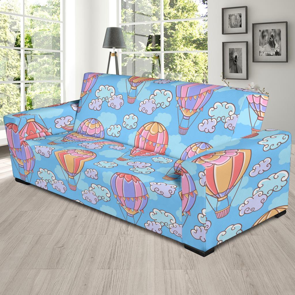 Cloud Hot Air Balloon Pattern Print Sofa Covers-grizzshop