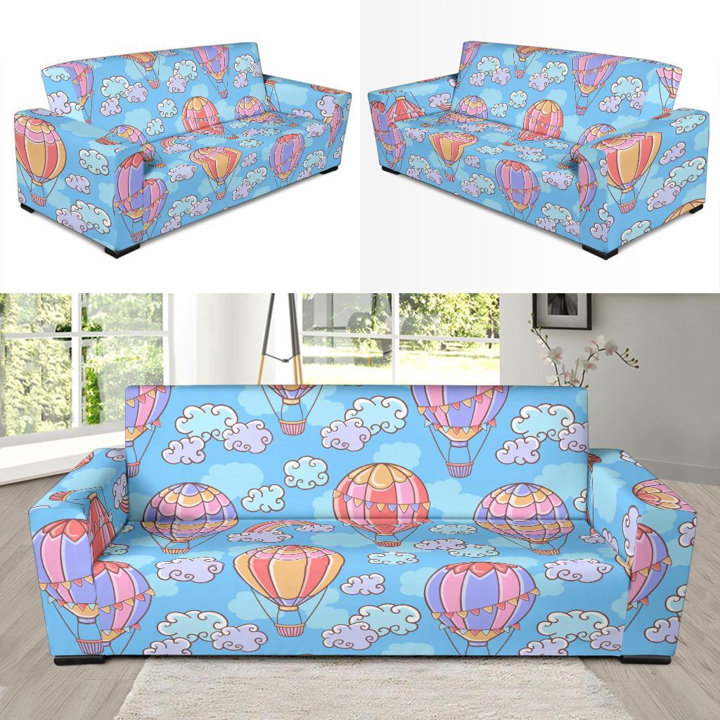 Cloud Hot Air Balloon Pattern Print Sofa Covers-grizzshop