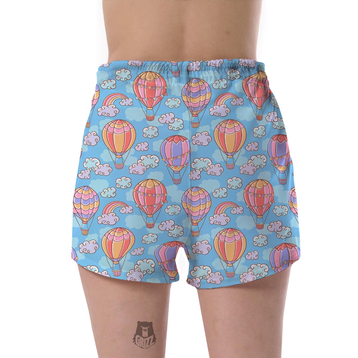 Cloud Hot Air Balloon Pattern Print Women's Shorts-grizzshop