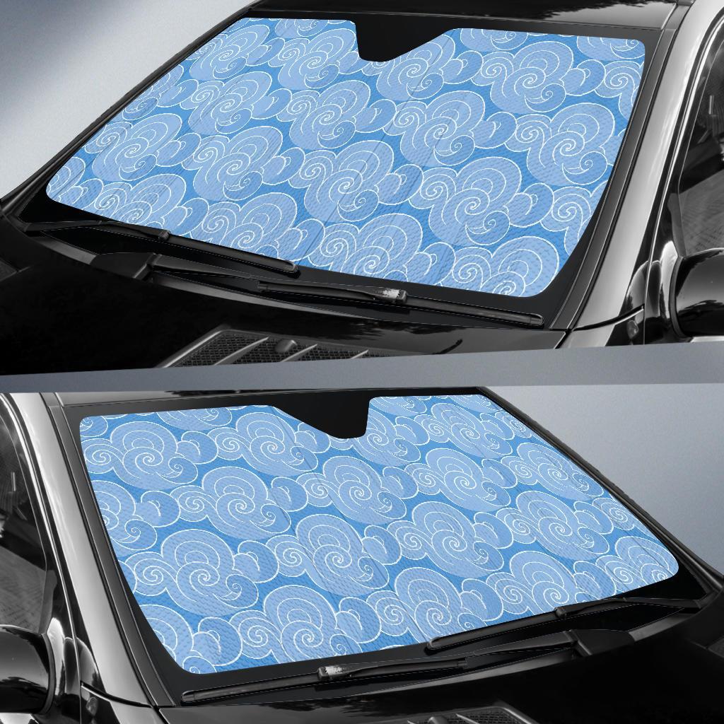 Cloud Pattern Print Car Sun Shade-grizzshop