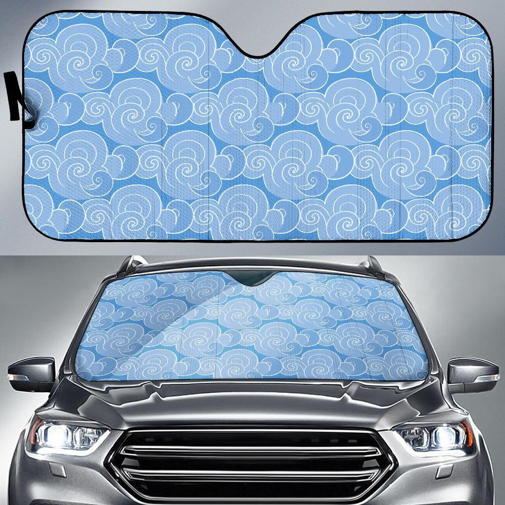 Cloud Pattern Print Car Sun Shade-grizzshop