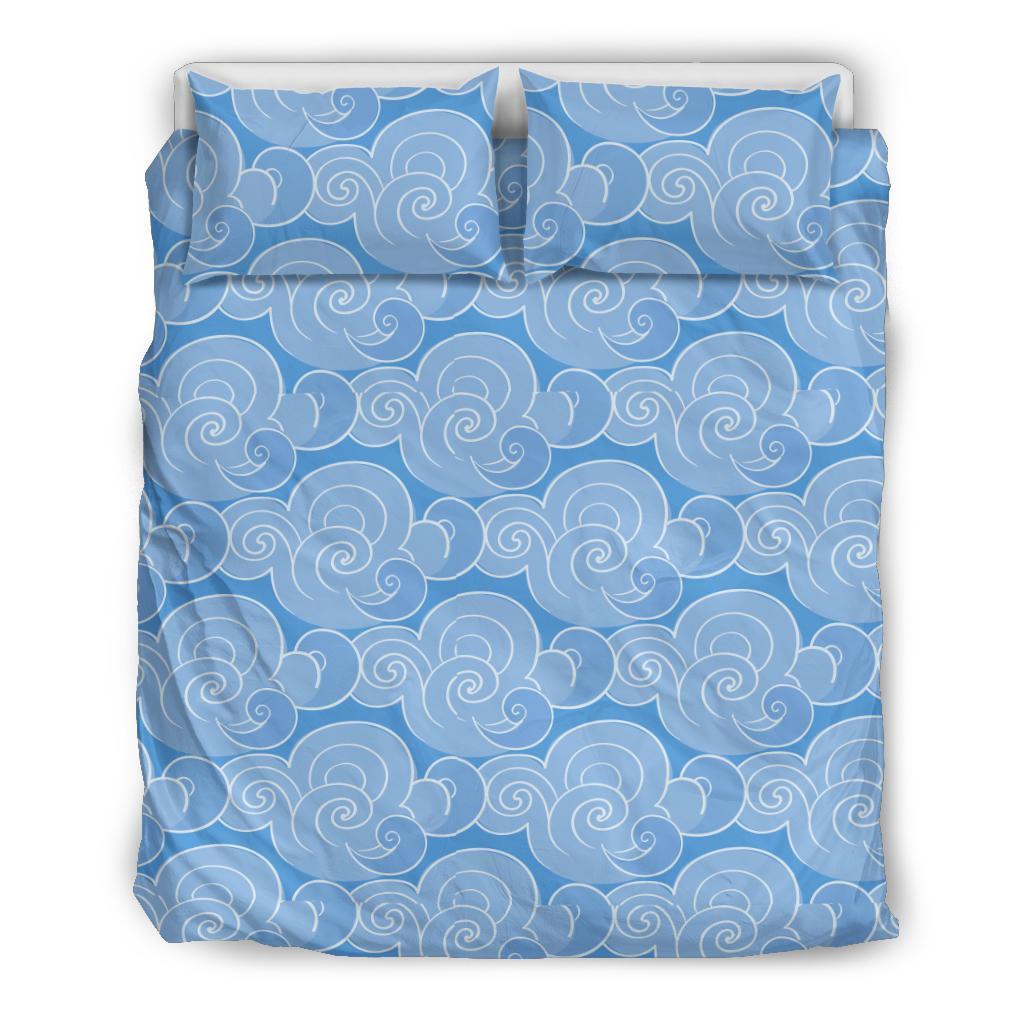 Cloud Pattern Print Duvet Cover Bedding Set-grizzshop