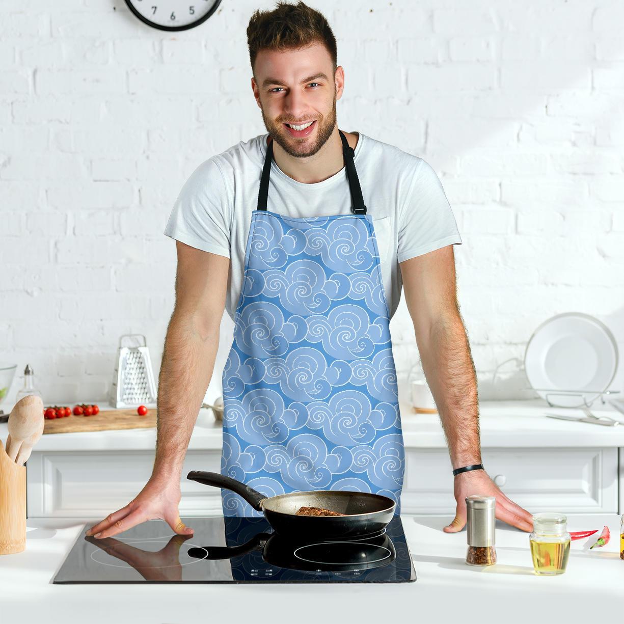 Cloud Pattern Print Men's Apron-grizzshop