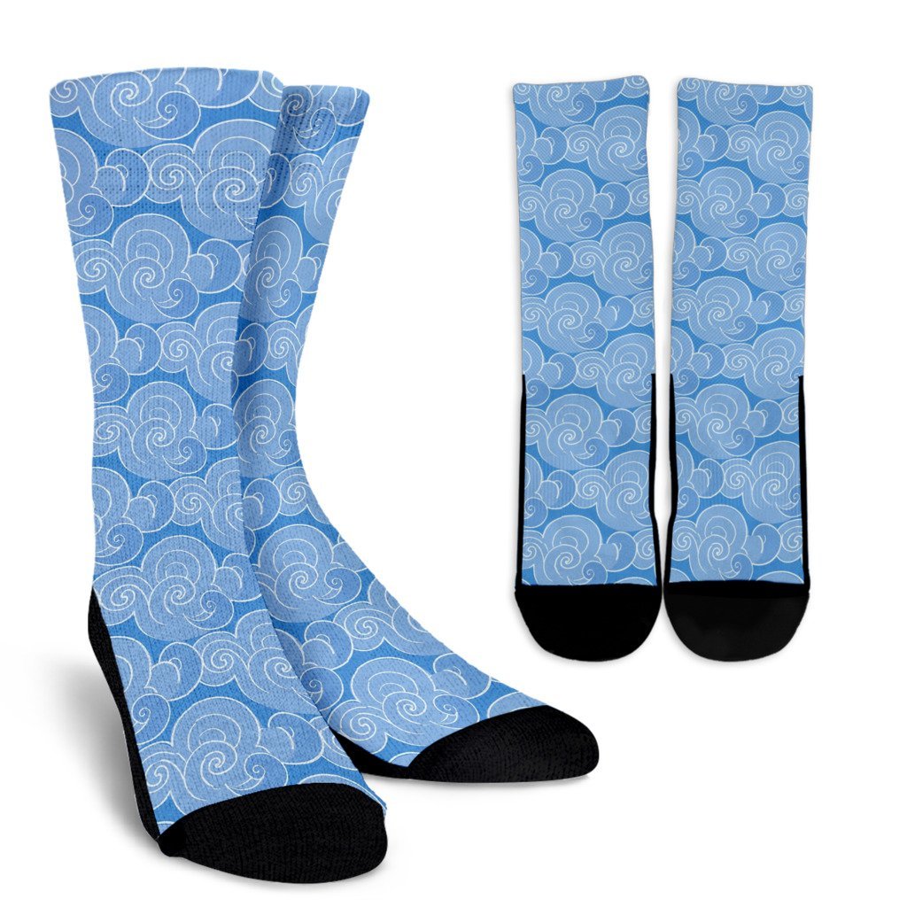 Cloud Pattern Print Unisex Crew Socks-grizzshop