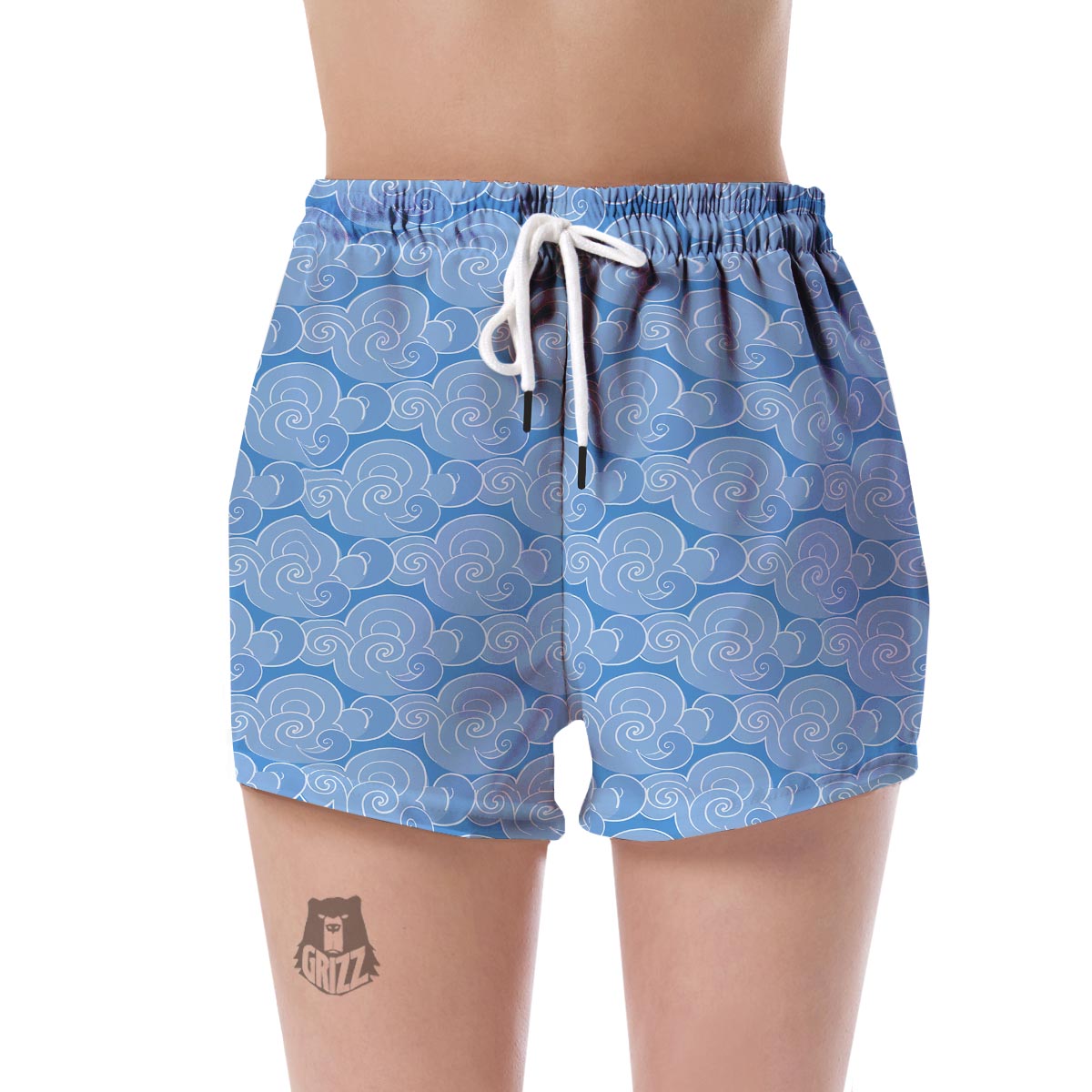 Cloud Pattern Print Women's Shorts-grizzshop