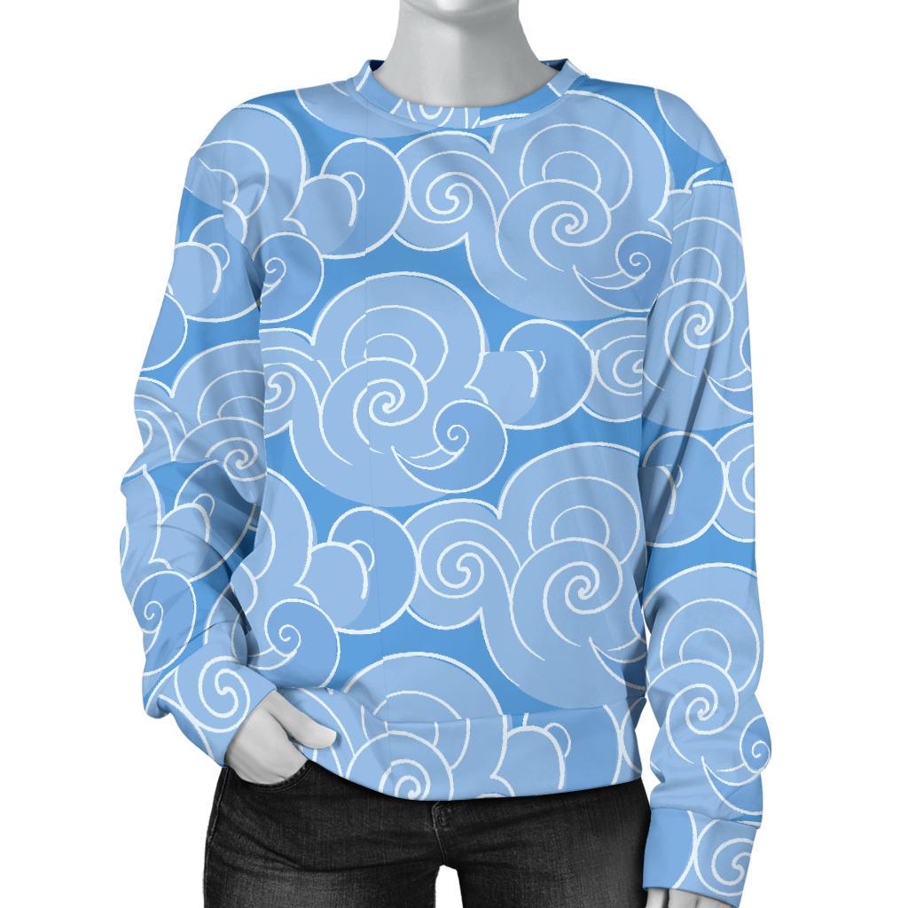 Cloud Pattern Print Women's Sweatshirt-grizzshop