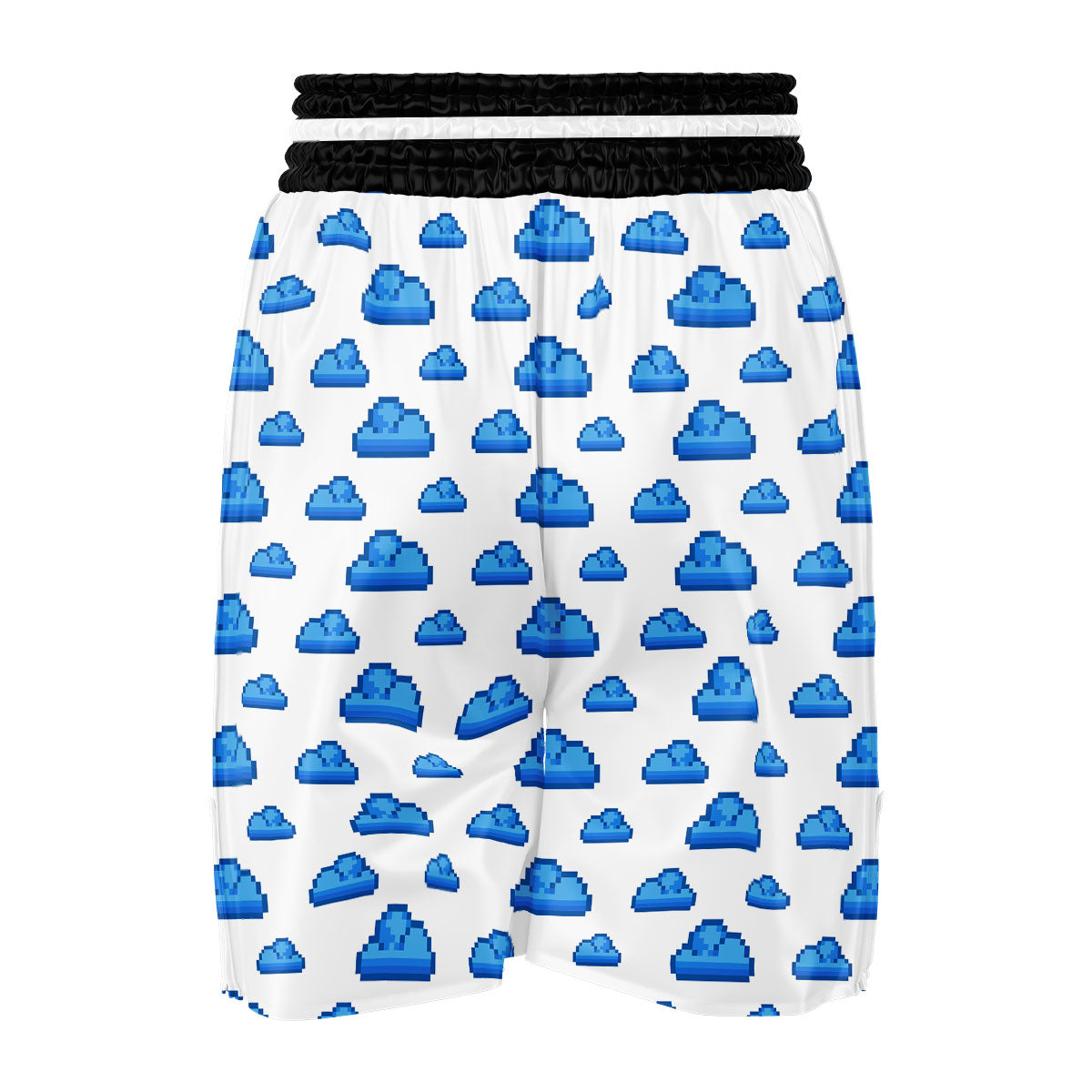 Cloud Pixel Print Pattern Boxing Shorts-grizzshop