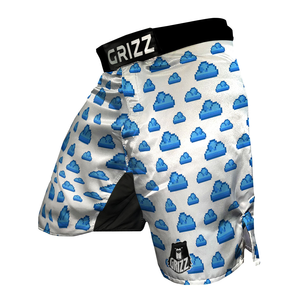 Cloud Pixel Print Pattern MMA Shorts-grizzshop