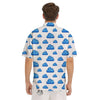 Cloud Pixel Print Pattern Men's Short Sleeve Shirts-grizzshop