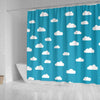 Cloud Print Pattern Bathroom Shower Curtain-grizzshop