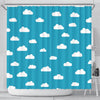 Cloud Print Pattern Bathroom Shower Curtain-grizzshop