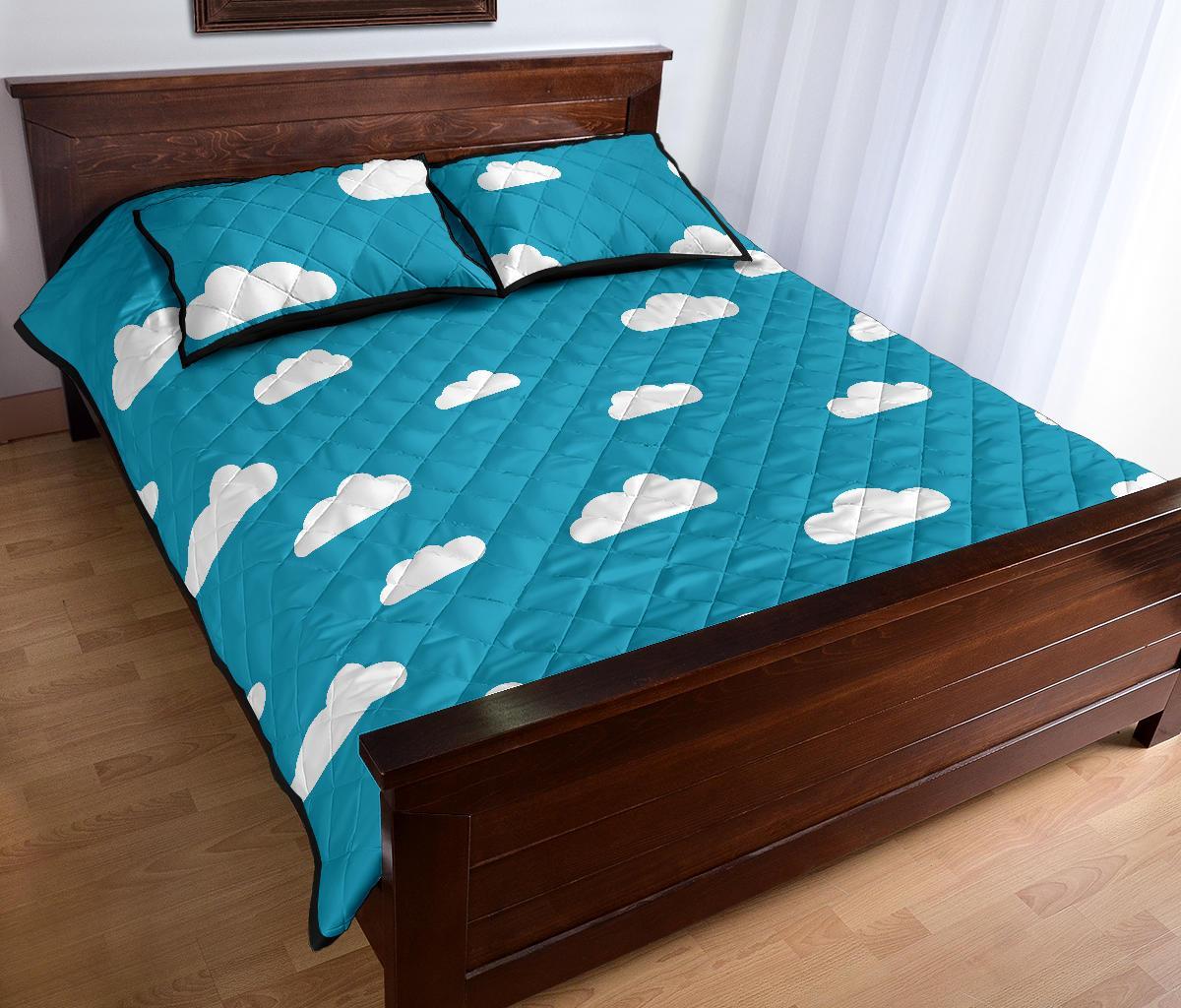 Cloud Print Pattern Bed Set Quilt-grizzshop