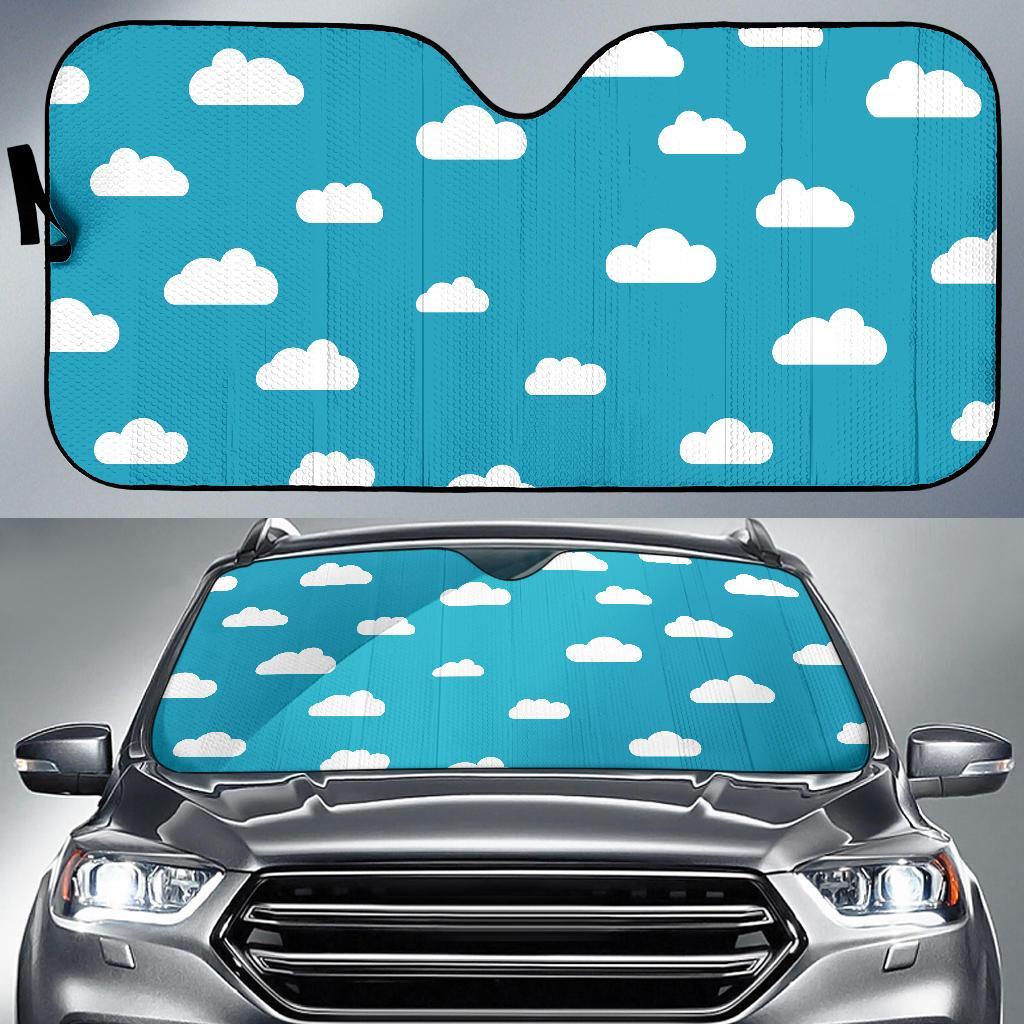 Cloud Print Pattern Car Sun Shade-grizzshop