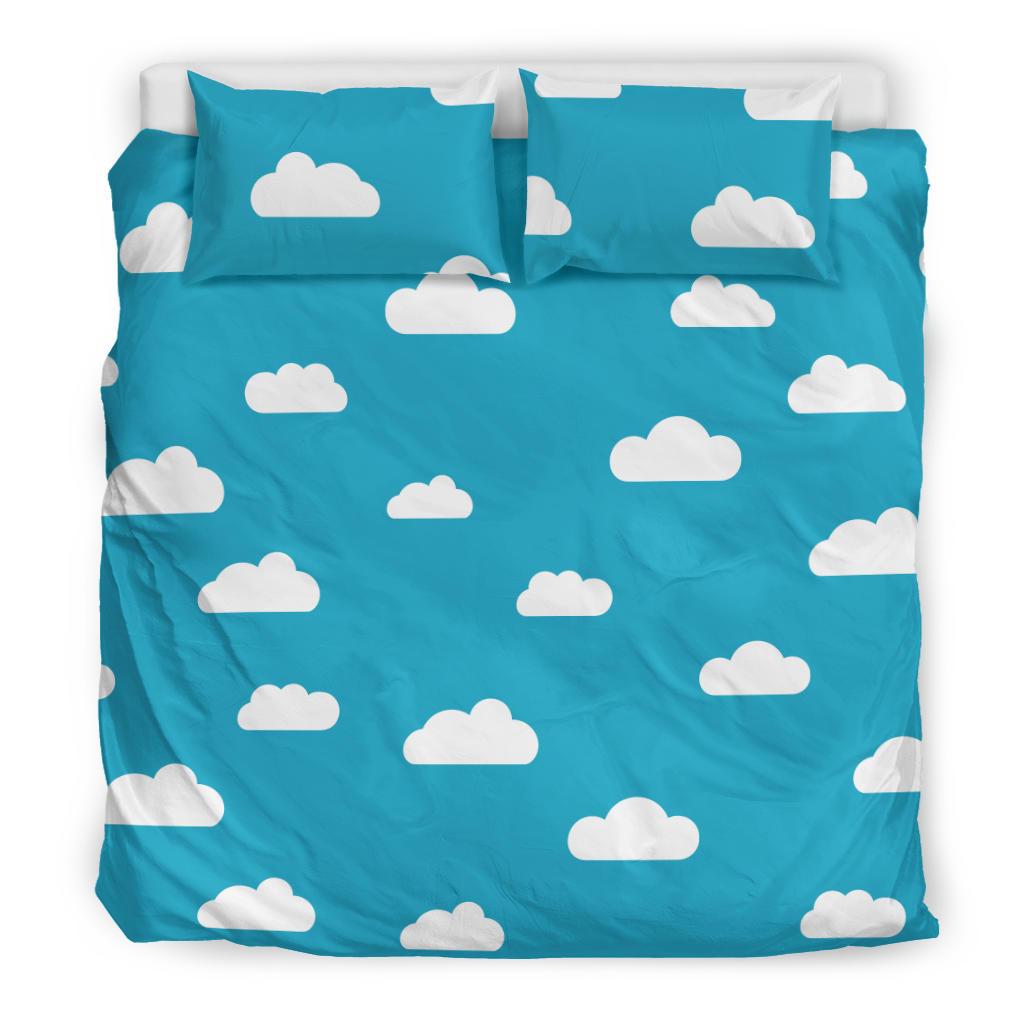 Cloud Print Pattern Duvet Cover Bedding Set-grizzshop