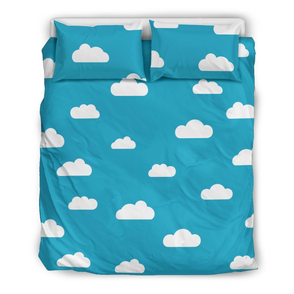 Cloud Print Pattern Duvet Cover Bedding Set-grizzshop