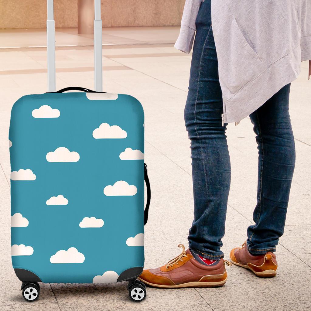 Cloud Print Pattern Luggage Cover Protector-grizzshop