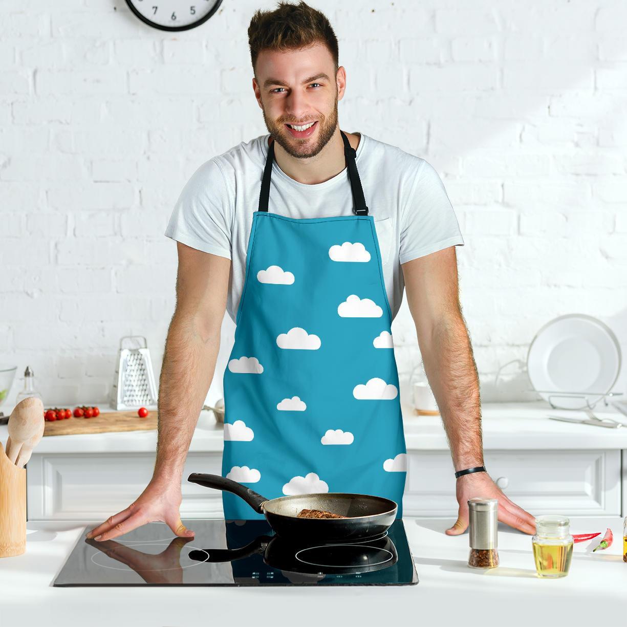 Cloud Print Pattern Men's Apron-grizzshop