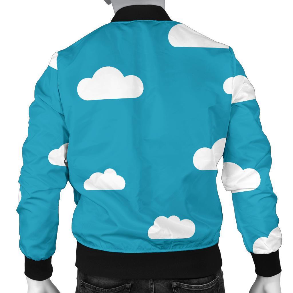 Cloud Print Pattern Men's Bomber Jacket-grizzshop