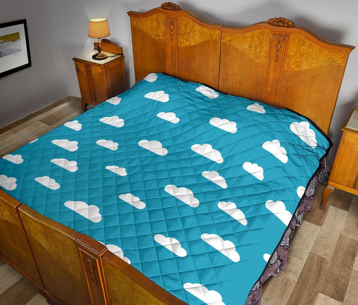 Cloud Print Pattern Quilt-grizzshop