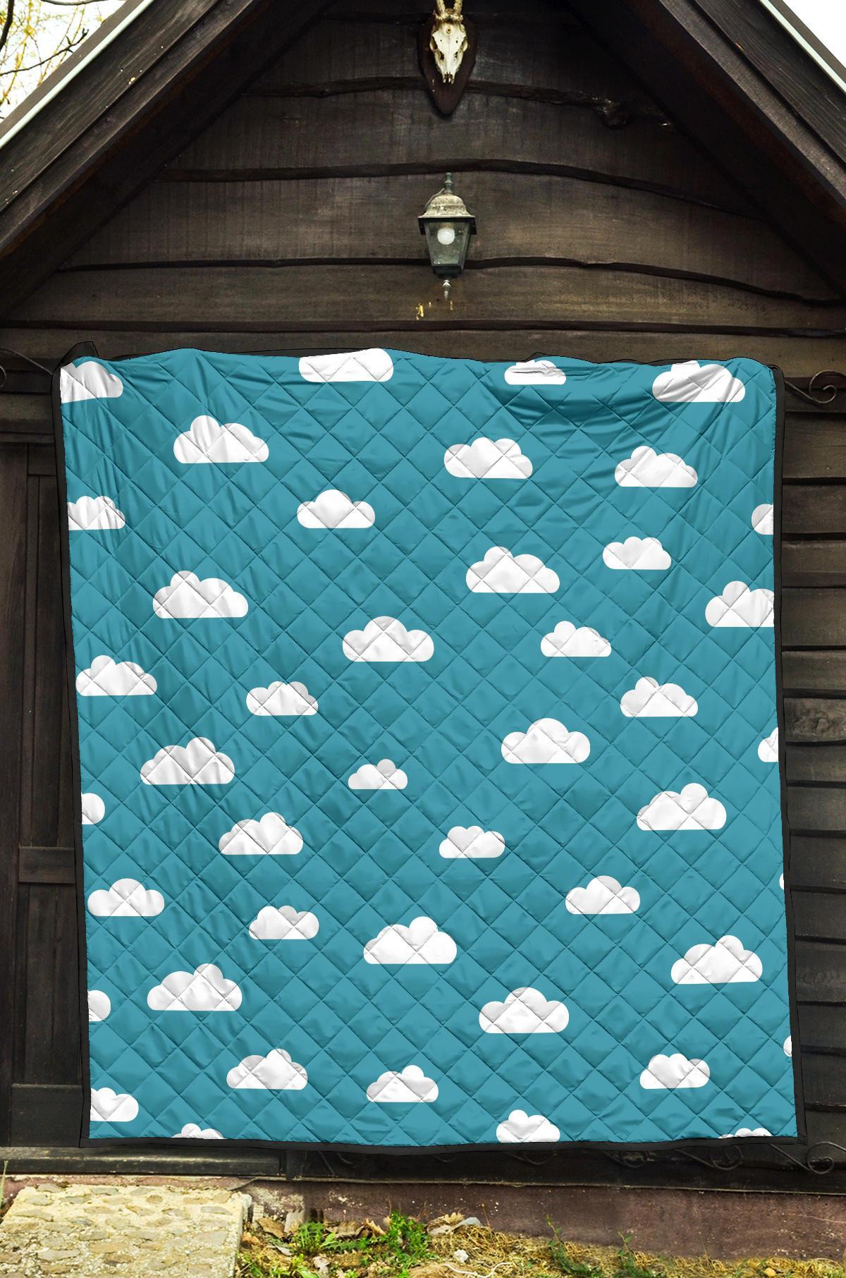 Cloud Print Pattern Quilt-grizzshop