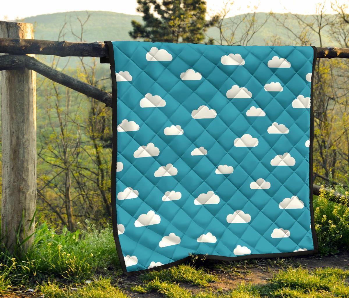 Cloud Print Pattern Quilt-grizzshop