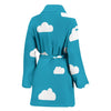 Cloud Print Pattern Women Long Robe-grizzshop