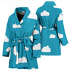 Cloud Print Pattern Women Long Robe-grizzshop