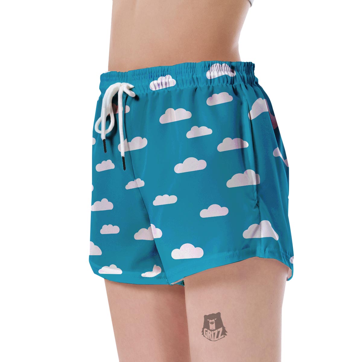 Cloud Print Pattern Women's Shorts-grizzshop