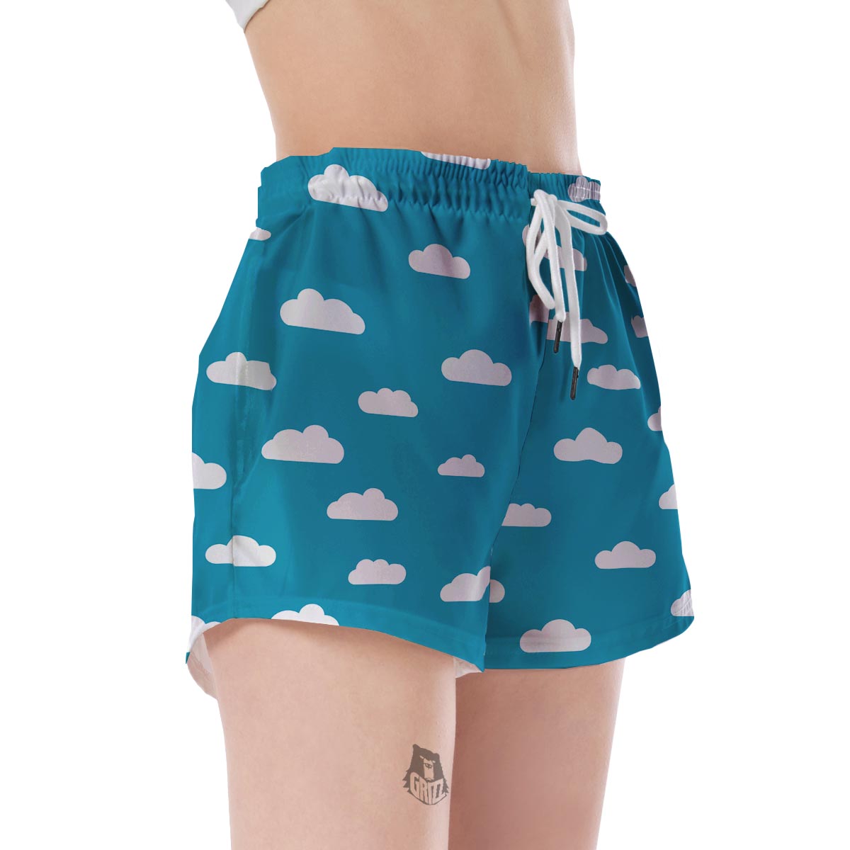 Cloud Print Pattern Women's Shorts-grizzshop