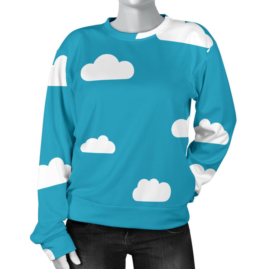 Cloud Print Pattern Women's Sweatshirt-grizzshop