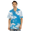 Cloud Sky Print Men's Hawaiian Shirt-grizzshop