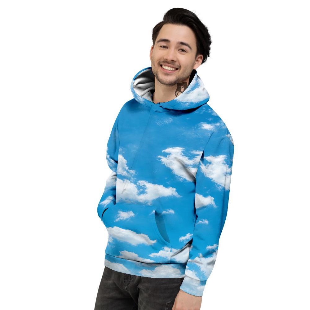 Cloud Sky Print Men's Hoodie-grizzshop