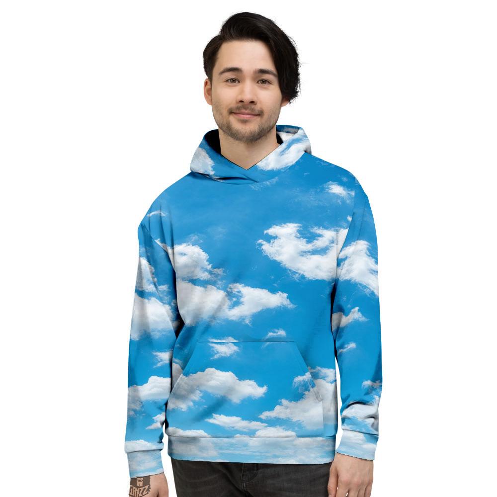 Cloud Sky Print Men's Hoodie-grizzshop