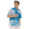 Cloud Sky Print Men's Short Sleeve Shirts-grizzshop