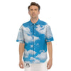 Cloud Sky Print Men's Short Sleeve Shirts-grizzshop