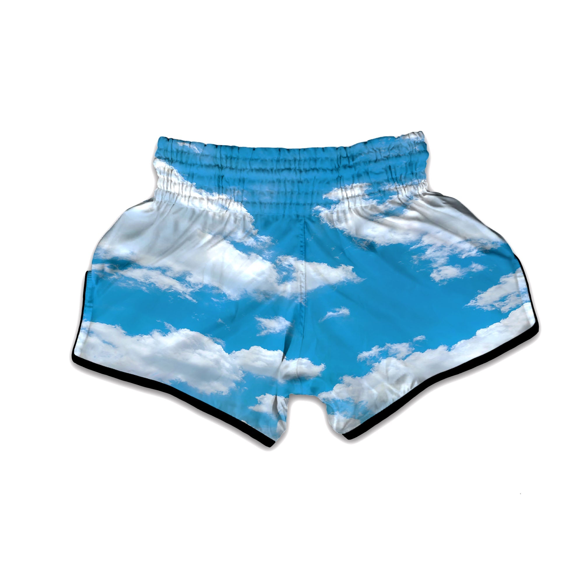 Cloud Sky Print Muay Thai Boxing Shorts-grizzshop