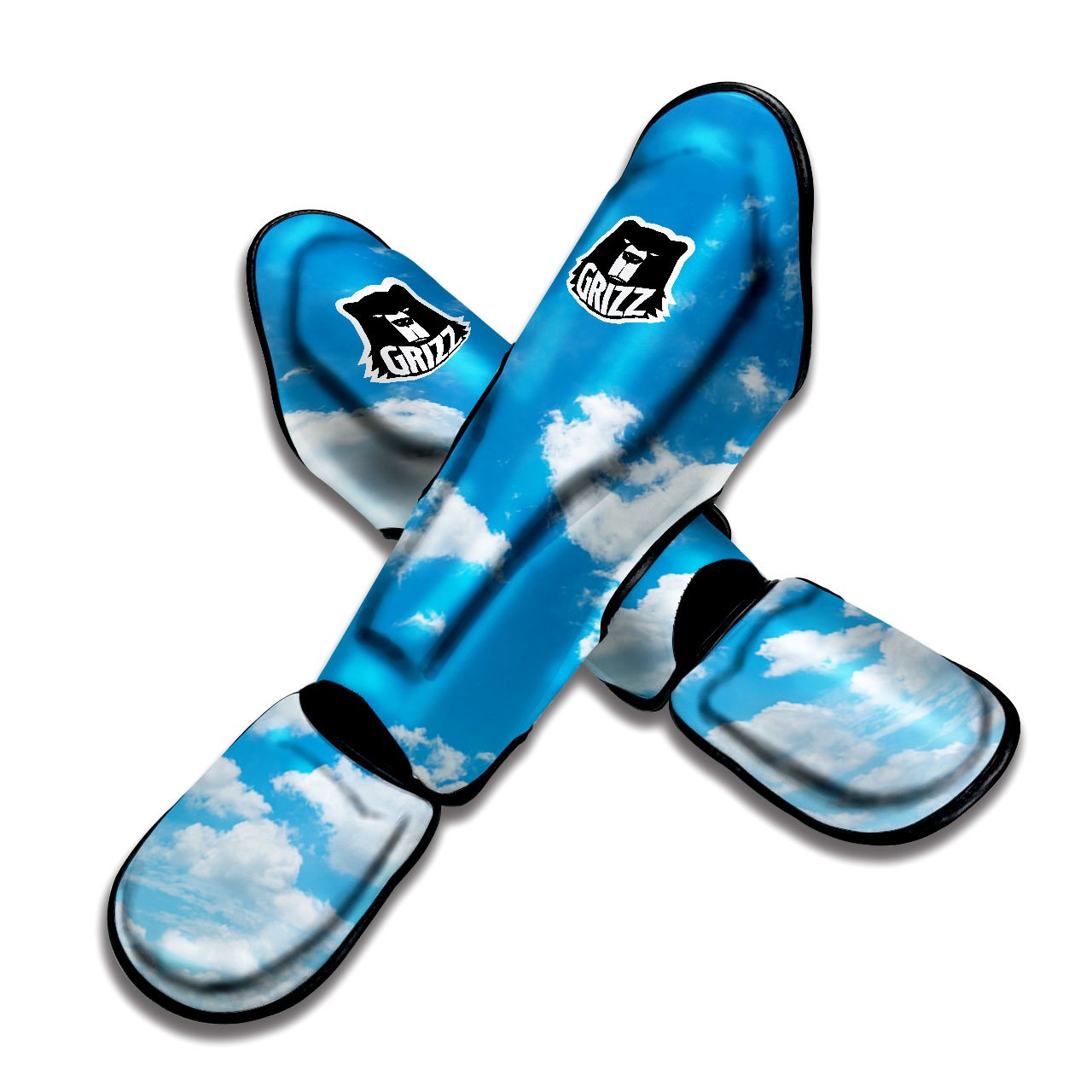 Cloud Sky Print Muay Thai Shin Guards-grizzshop