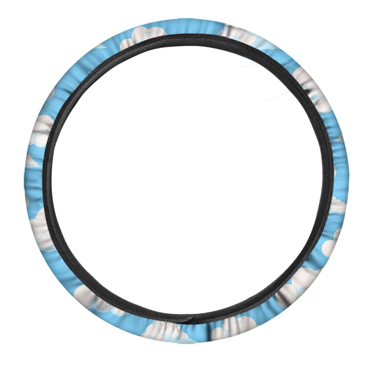 Cloud Sky Print Pattern Car Steering Wheel Cover-grizzshop