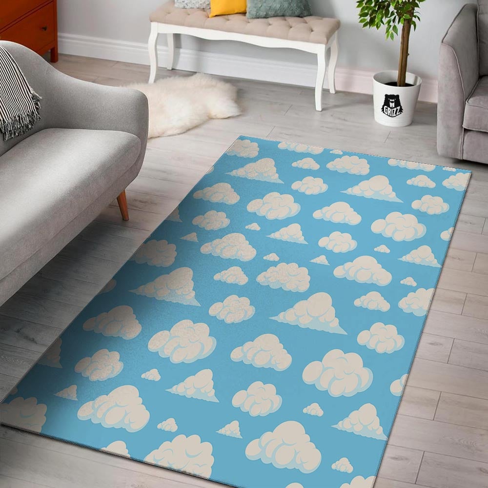Cloud Sky Print Pattern Floor Mat-grizzshop