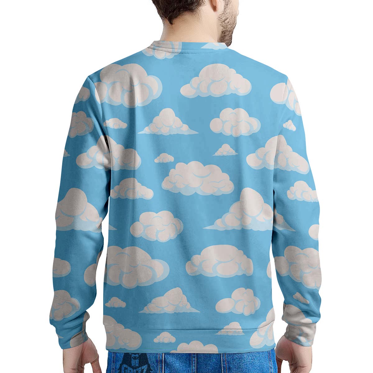 Cloud Sky Print Pattern Men's Sweatshirt-grizzshop