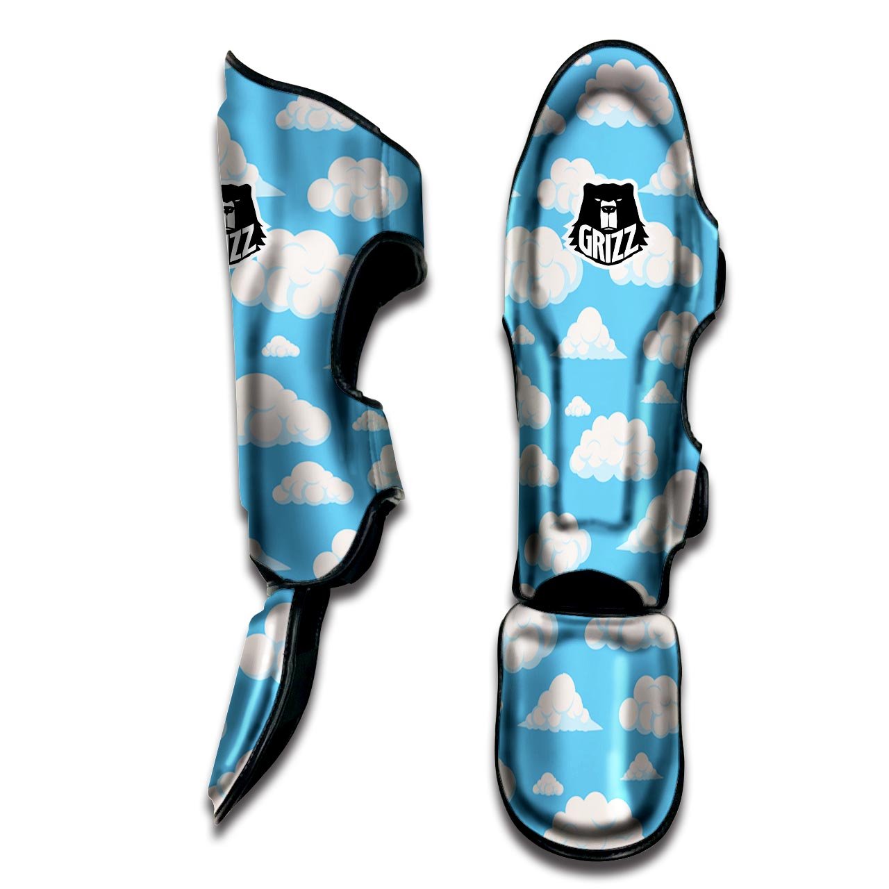 Cloud Sky Print Pattern Muay Thai Shin Guards-grizzshop