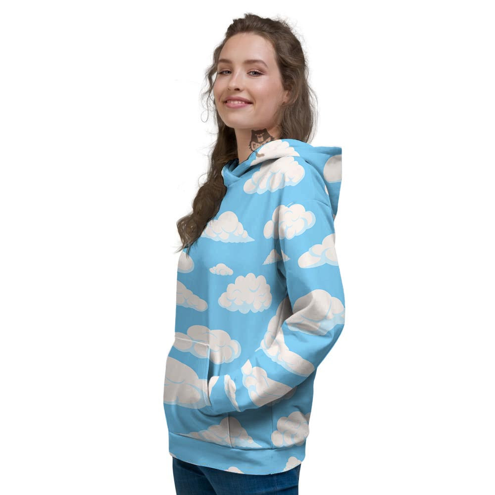 Cloud Sky Print Pattern Women's Hoodie-grizzshop